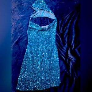 Blue Sequin Dress